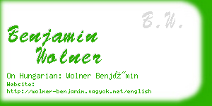 benjamin wolner business card